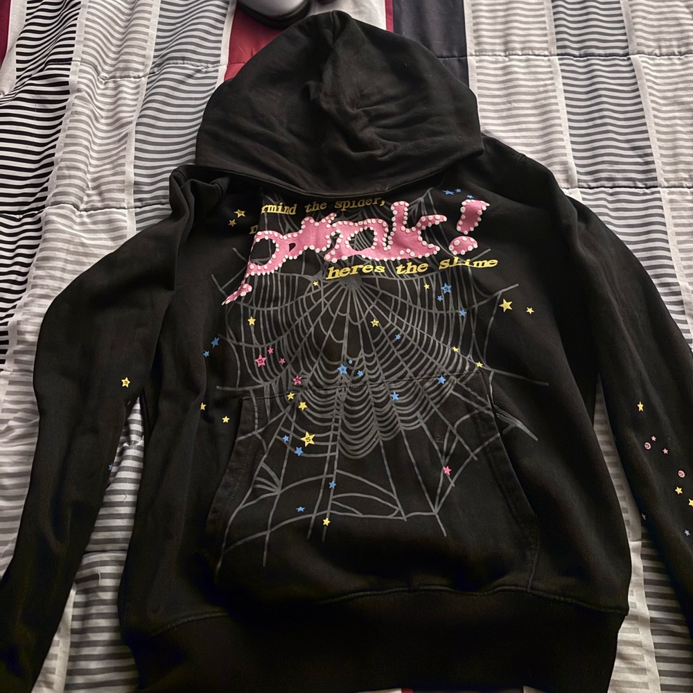Sp5der P*NK hoodie Black small (OG)